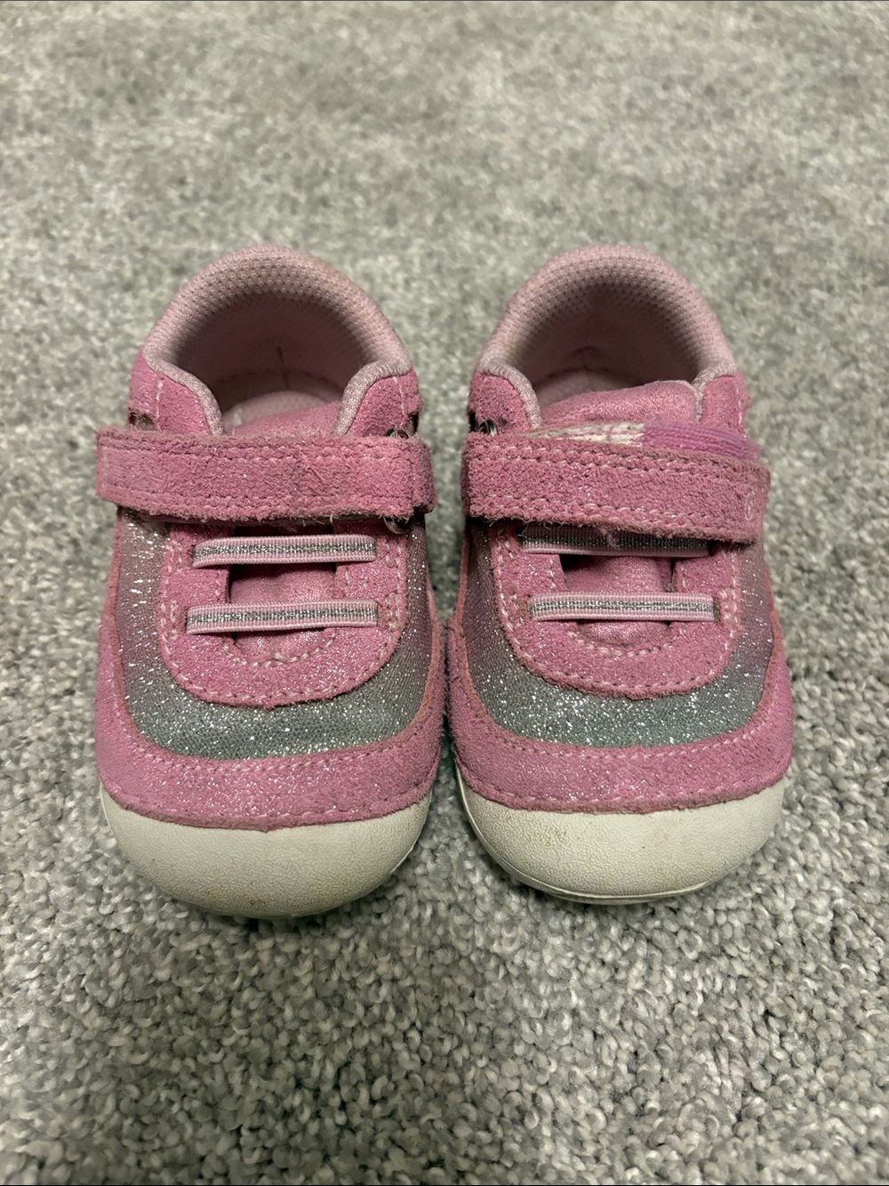 Stride Rite soft motion toddler Pink Sparkle Hook-and-Loop Sneakers 5M